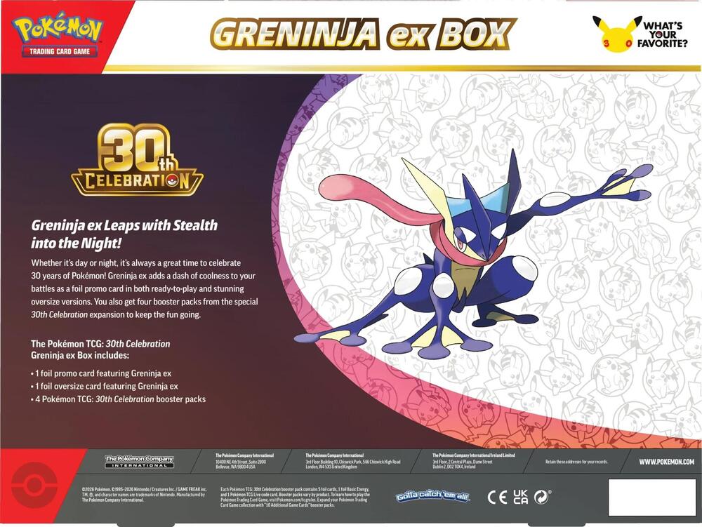30th Celebration Greninja ex Box - ME: 30th Celebration (30C)