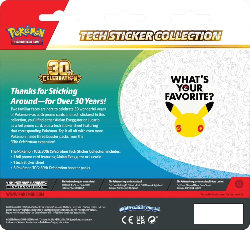 30th Celebration Tech Sticker Collection [Alolan Exeggutor] - ME: 30th Celebration (30C)